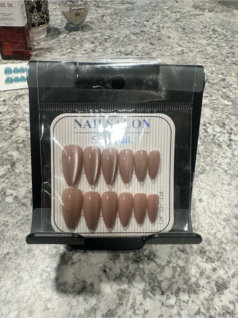 Neutral Taupe Almond Press-On Nails